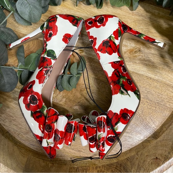 NEW Betsey Johnson - Prince Floral Print Bow Detail Pump 5.5 - Picture 7 of 15